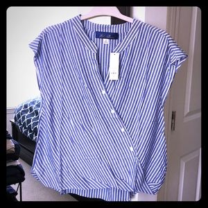 Francesca's Blue Rain Top